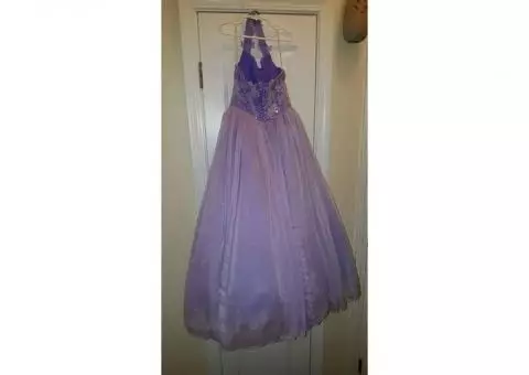 Beautiful purple beaded gown